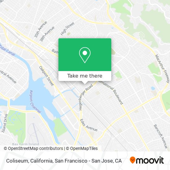 Mapa de Coliseum, California