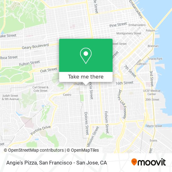 Angie's Pizza map