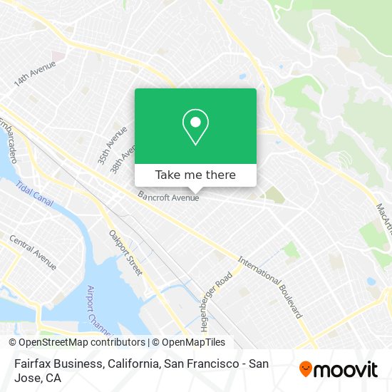 Fairfax Business, California map