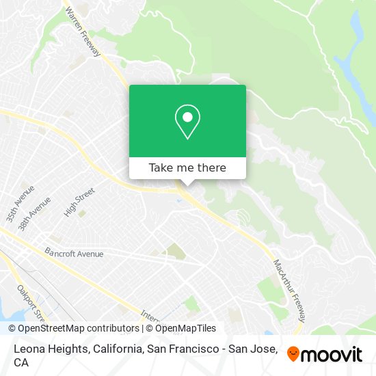 Leona Heights, California map