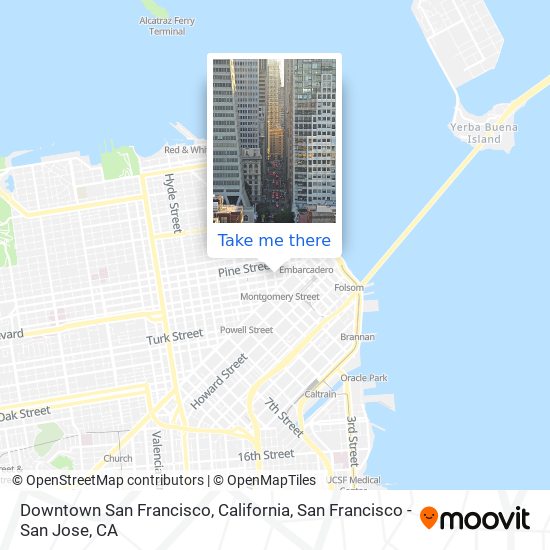 Mapa de Downtown San Francisco, California