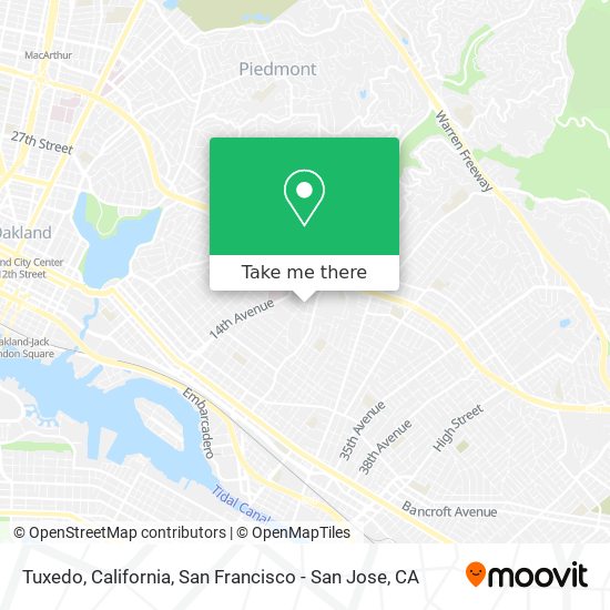 Tuxedo, California map