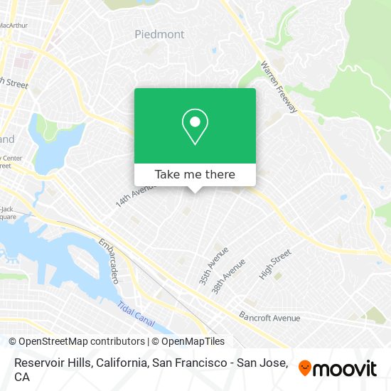 Mapa de Reservoir Hills, California