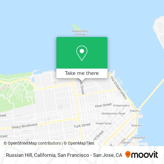 Russian Hill, California map