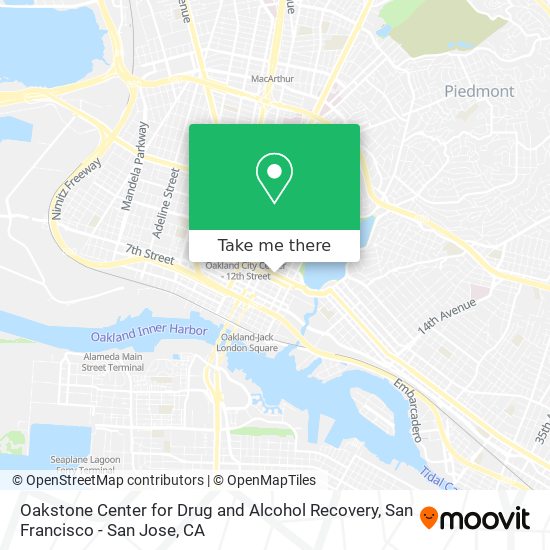 Oakstone Center for Drug and Alcohol Recovery map