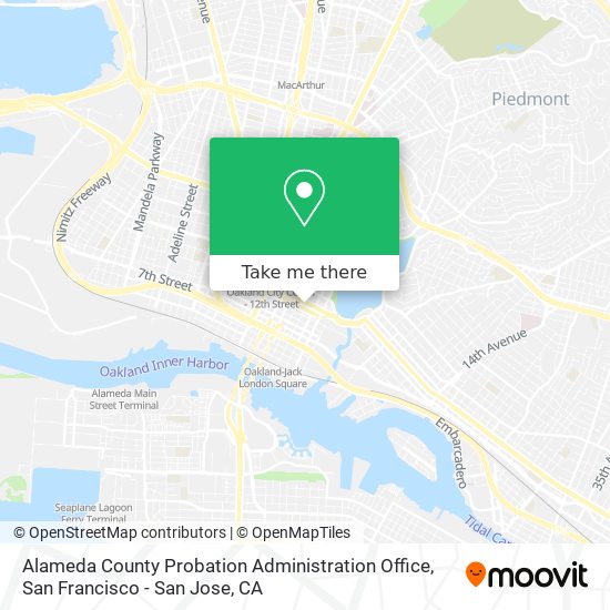 Mapa de Alameda County Probation Administration Office