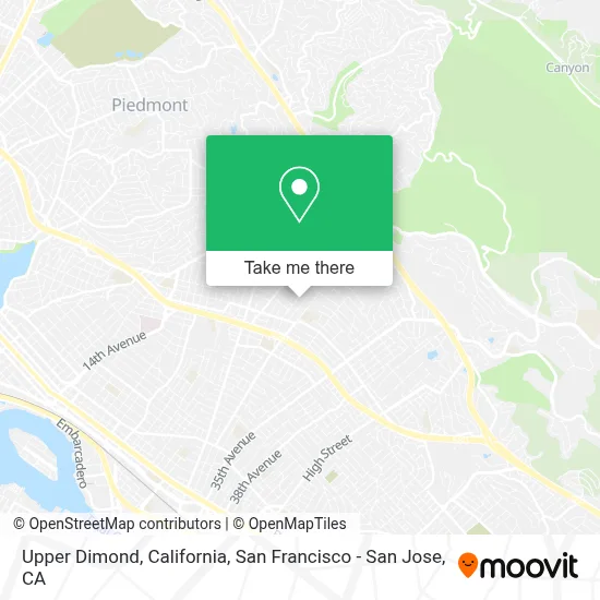 Upper Dimond, California map