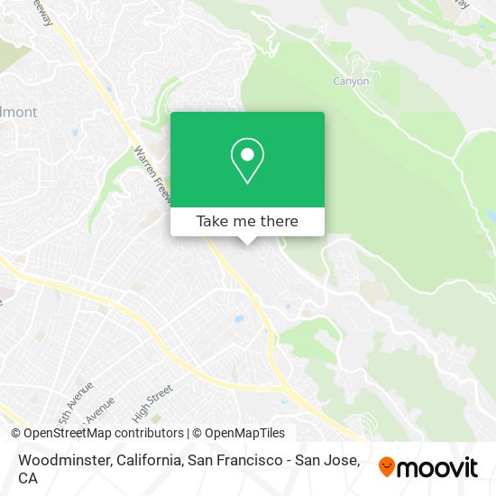 Woodminster, California map