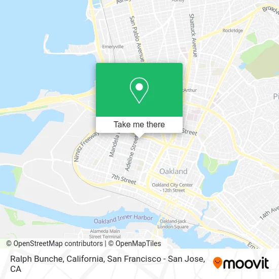 Ralph Bunche, California map