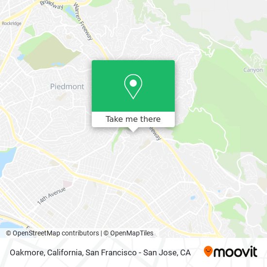 Mapa de Oakmore, California