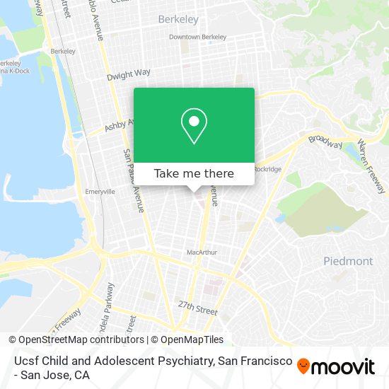 Ucsf Child and Adolescent Psychiatry map