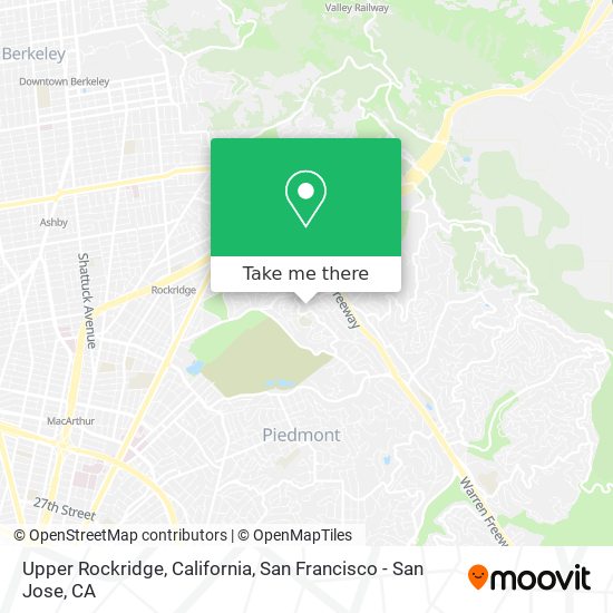 Upper Rockridge, California map