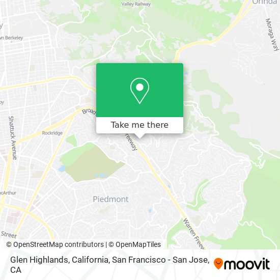 Mapa de Glen Highlands, California