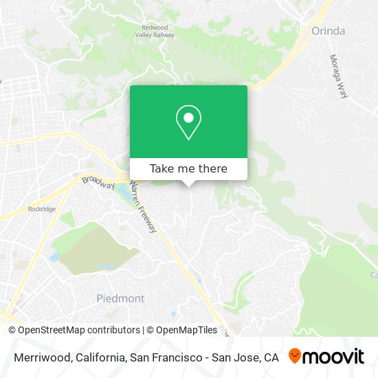 Merriwood, California map