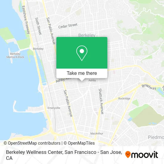 Berkeley Wellness Center map