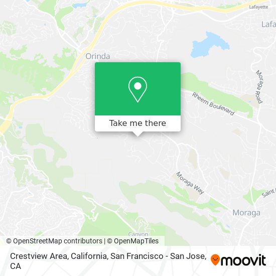 Crestview Area, California map