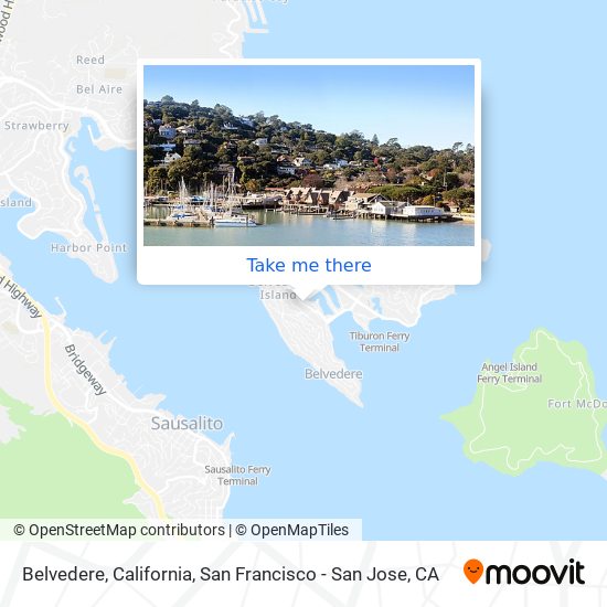Belvedere, California map