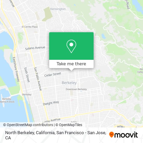 North Berkeley, California map