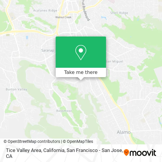 Mapa de Tice Valley Area, California