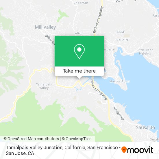 Mapa de Tamalpais Valley Junction, California