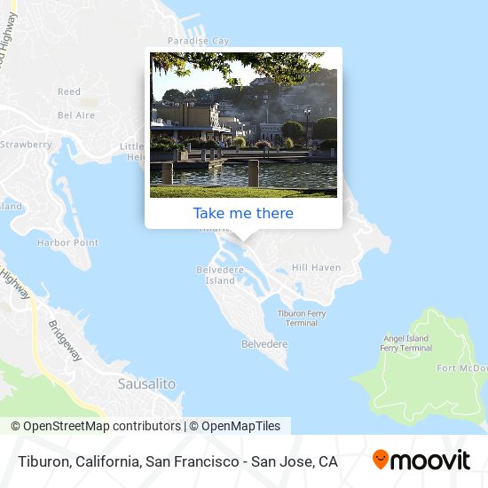 Tiburon, California map