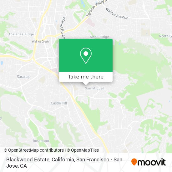 Blackwood Estate, California map