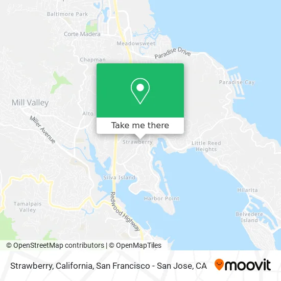 Mapa de Strawberry, California