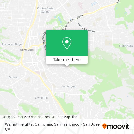 Mapa de Walnut Heights, California