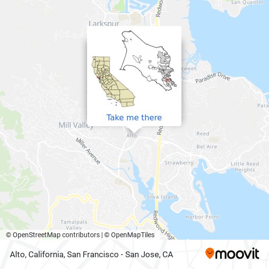 Alto, California map