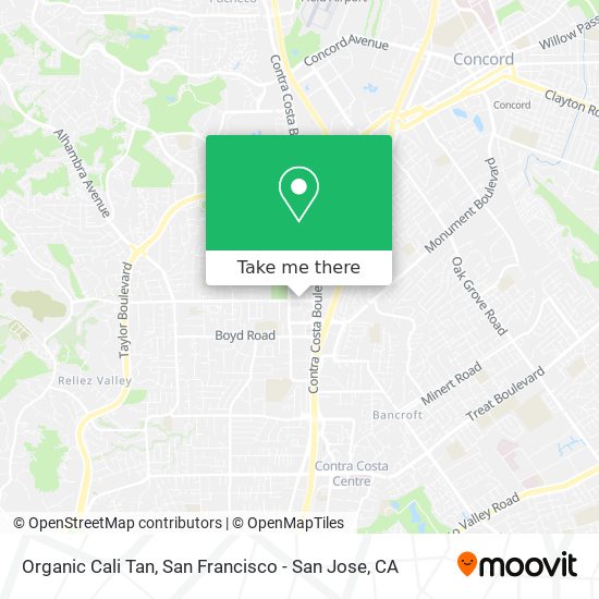 Organic Cali Tan map