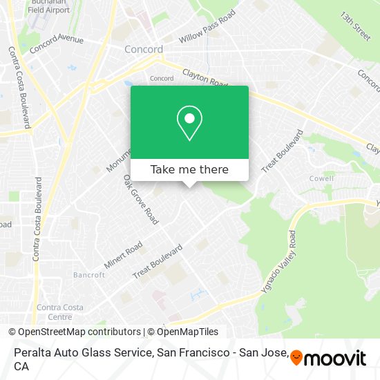 Peralta Auto Glass Service map