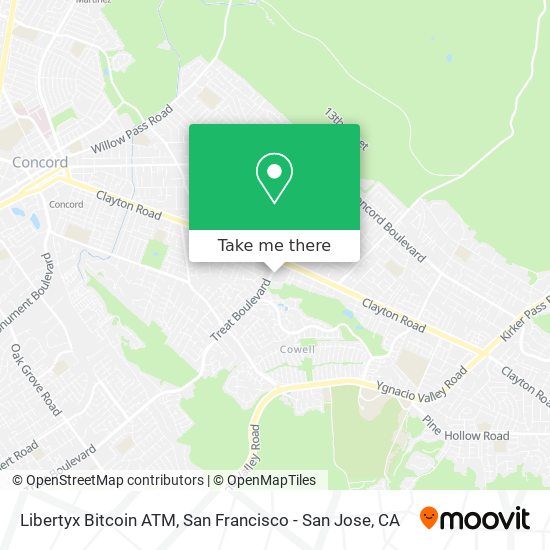 Mapa de Libertyx Bitcoin ATM