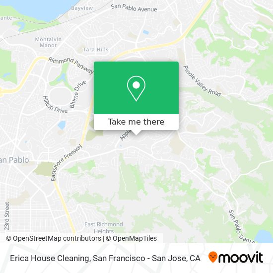 Erica House Cleaning map
