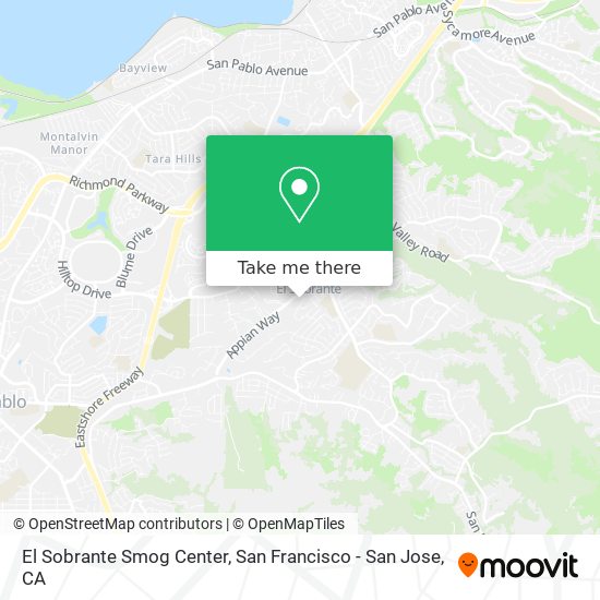 Mapa de El Sobrante Smog Center