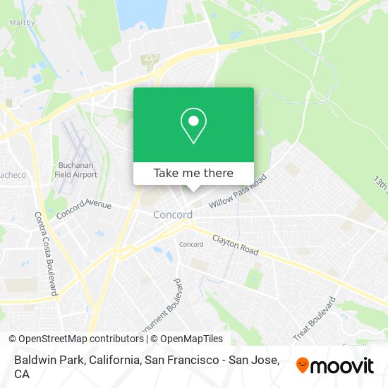 Mapa de Baldwin Park, California