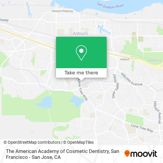 Mapa de The American Academy of Cosmetic Dentistry