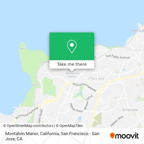 Montalvin Manor, California map