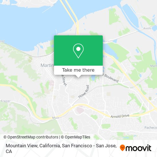 Mountain View, California map
