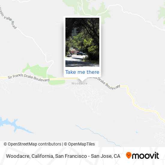 Woodacre, California map