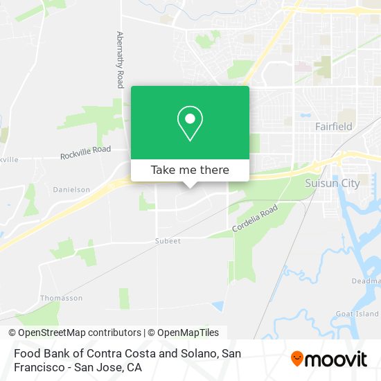 Food Bank of Contra Costa and Solano map