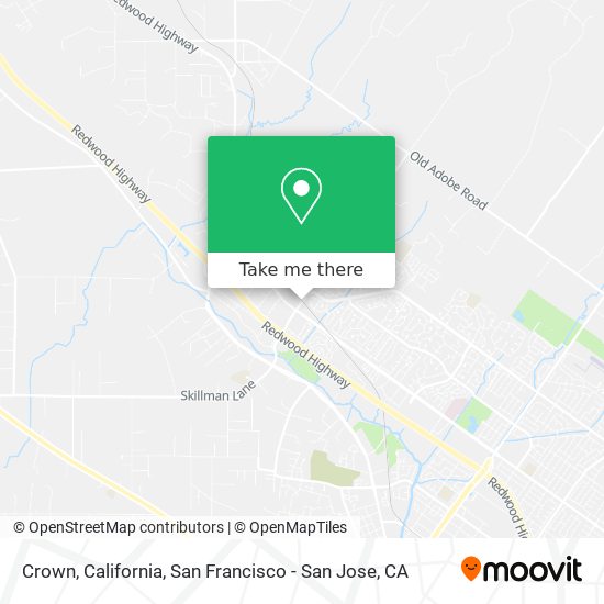 Mapa de Crown, California