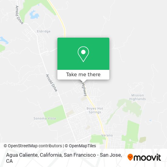 Agua Caliente, California map