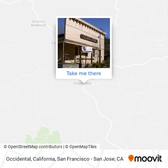 Occidental, California map