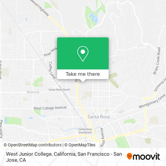 West Junior College, California map