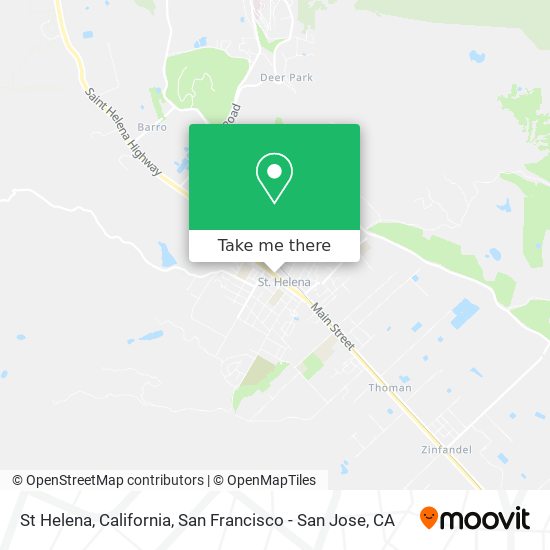 St Helena, California map