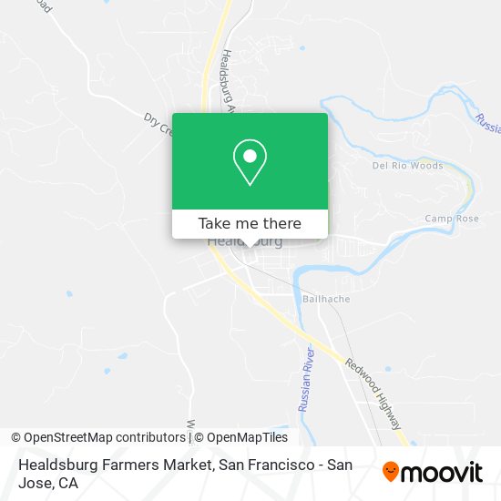 Healdsburg Farmers Market map