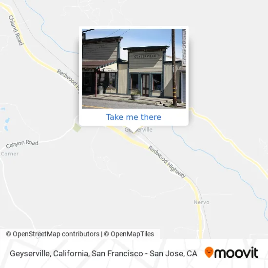 Geyserville, California map