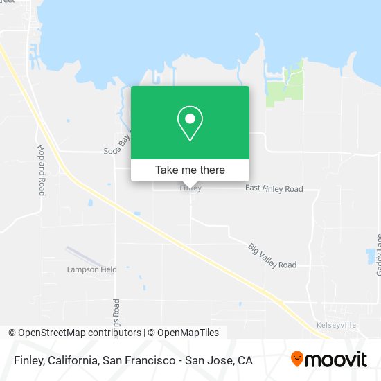 Finley, California map