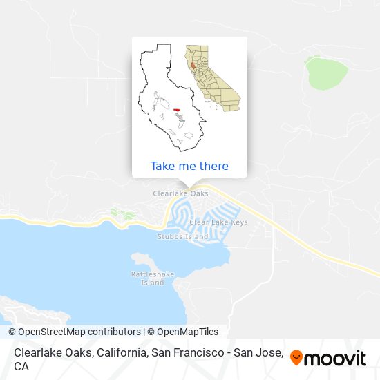 Clearlake Oaks, California map