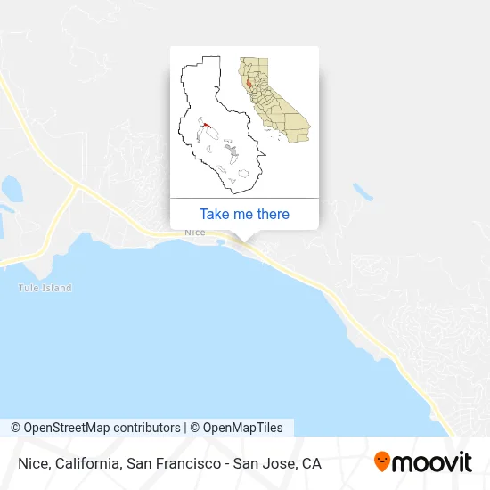 Nice, California map